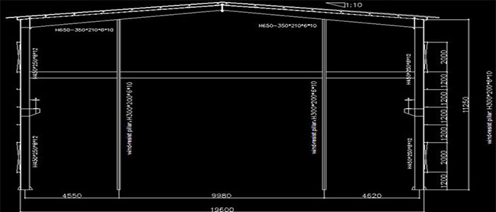 10 ton single girder overhead crane with steel structure workshop