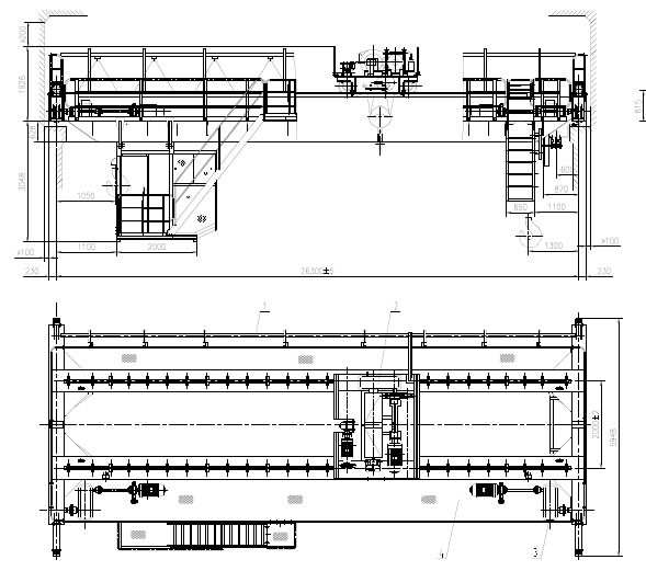 10t overhead crane drawing