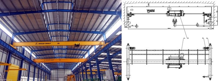 European type overhead crane drawing and European type overhead crane example