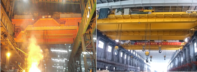 Laddle double girder eot crane