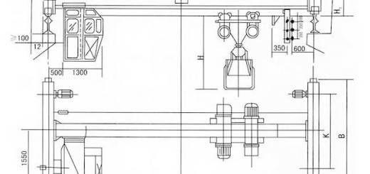 Grab overhead crane drawing