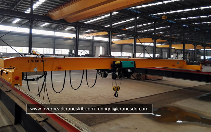 HD type electric hoist single girder overhead bridge crane for sale