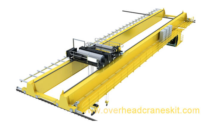 Heavy duty double girder overhead crane