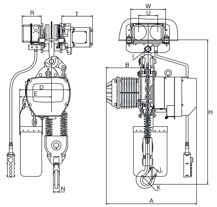 Electric Chain Hoist drawing
