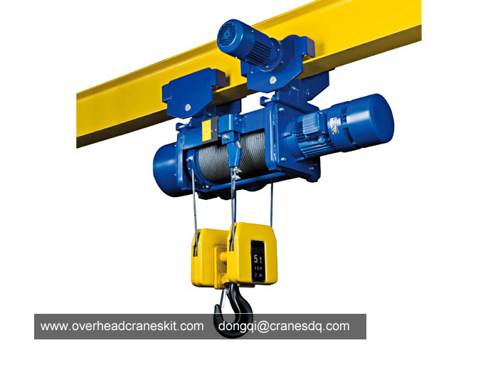 Double speed electric wire rope hoist