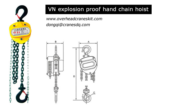 VN explosion proof hand chain hoist