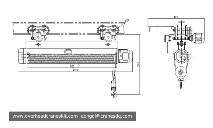 100 meters lifting height custom hoist drawing