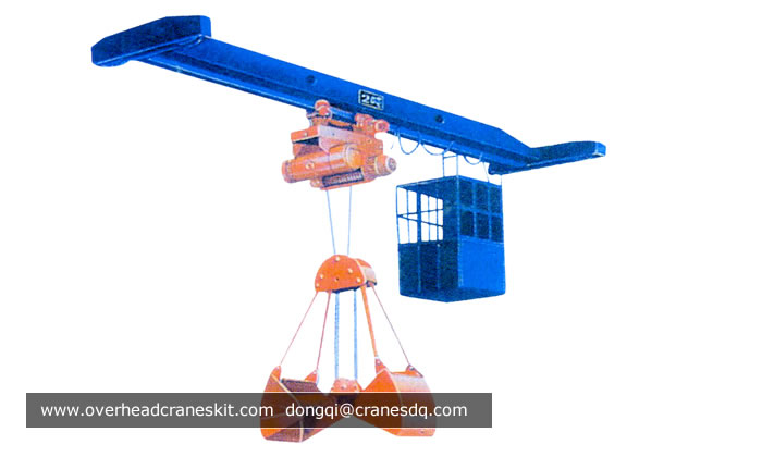 LZ type single girder overhead crane with grab