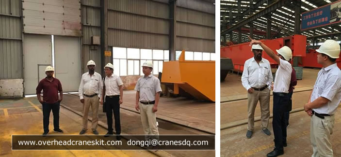 Client visit us for overhead crane