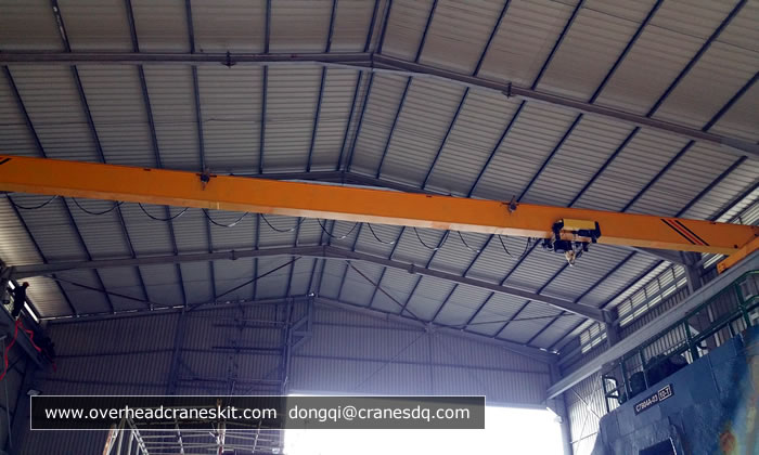 FEM standard HD type single girder overhead bridge crane Singapore project