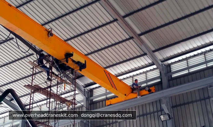 FEM standard HD type single girder overhead bridge crane Singapore project