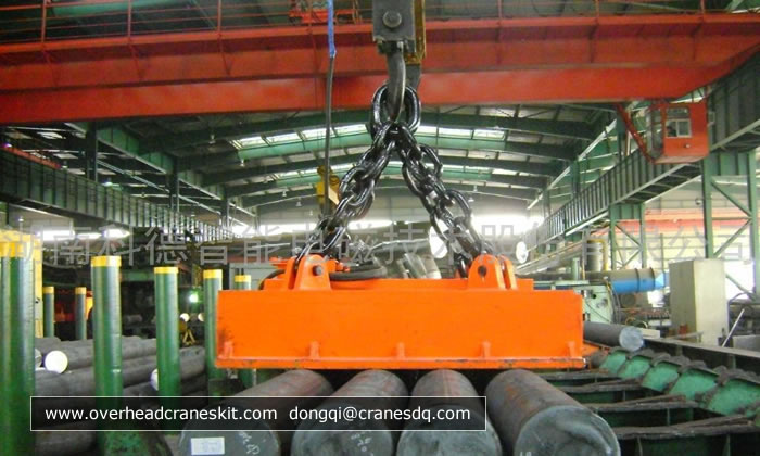 Electromagnetic overhead travelling crane