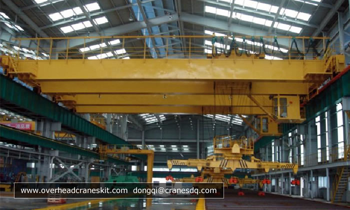 Electromagnetic overhead travelling crane