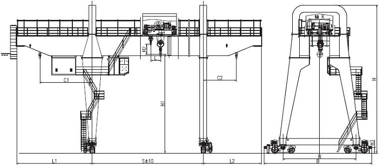 A type double girder gantry crane