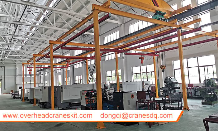 KBK freestanding workstation overhead bridge crane